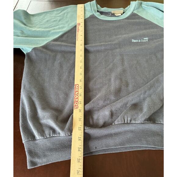 Track & Court Full Set Tracksuit VTG L Gray Blue Red Tennis Racquetball Sports - Picture 11 of 15